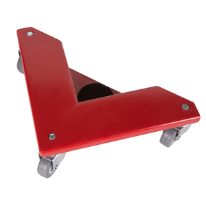 JH-Mech Lot <span class=keywords><strong>de</strong></span> 4 chariots <span class=keywords><strong>de</strong></span> voiture en acier au carbone avec revêtement en poudre rouge et pliage <span class=keywords><strong>de</strong></span> haute qualité pour bureau et coin d'armoire personnalisés - Product Image 4