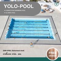 YOLO-POOL Montierter Stahl-Swimmingpool Verzinkt/Edelstahl für Öffentliche Nutzung im Freien für Kinder Schnelle Installation Abnehmbar