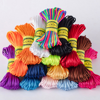 Nein. 5 Chinesische Knoten-Kordeln 20m Polyester Geflochtenes Seil Handgemachte DIY-Materialien Makramee-Schnur Satin-Rattail-Kordel Shamballa Heimtextilien