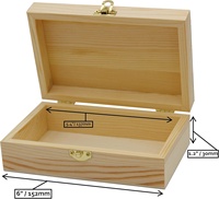 Boîte artisanale en bois brut créative, avec fermoir en bois brut, pour créer vos propres cadeaux, bijoux, photos, rangement, décoration