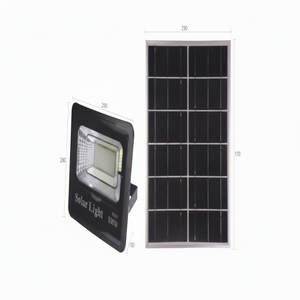 100W luce di inondazione solare a LED con pannello solare ABS & ferro corpo ROHS certificata IP66/67/65 per soluzioni di illuminazione da giardino per esterni - Product Image 1