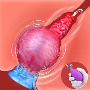 XL Wolf Pene Consolador inflable de silicona artificial para mujeres Imitar eyaculación Consolador de fantasía con bomba - Product Image 1