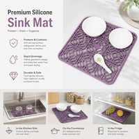 Tapis de séchage de vaisselle en silicone grand format 30*40, écologique, durable, imperméable, résistant à la chaleur, compatible lave-vaisselle, pour la maison