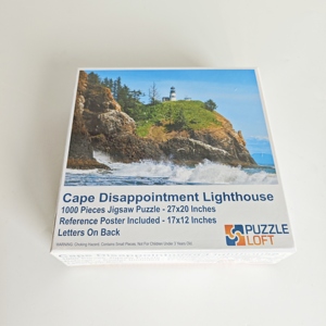 Rompecabezas para adultos de pizarra blanca de papel a todo Color personalizado de gran oferta, rompecabezas de 1000 piezas Cape Decappointment Lighthouse-27*20 pulgadas - Product Image 2