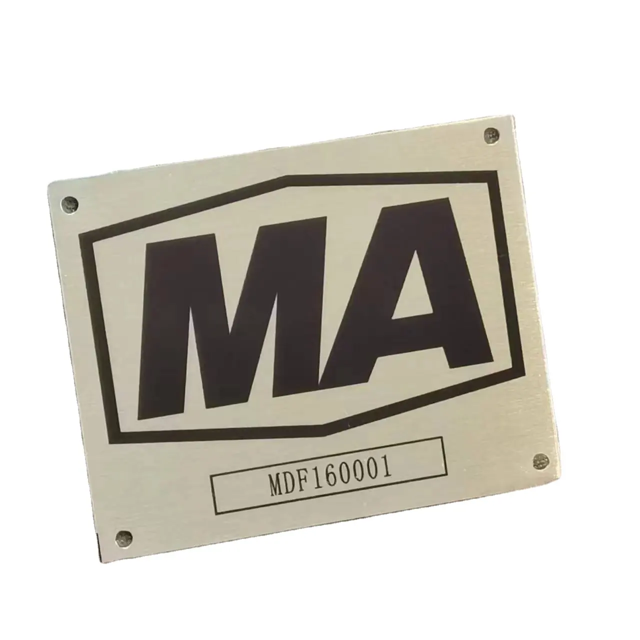 Nuovo Design in alluminio anodizzato targhetta scritta in ottone in acciaio inossidabile etichetta etichetta con stampa digitale Offset Logo in metallo