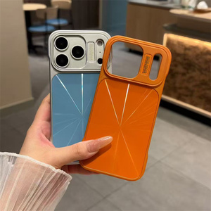 Nouvelle coque de téléphone portable en verre texturé dégradé CD pour iPhone 17 16 15 14 Pro Max, avec dos en PC mat effet laser arc-en-ciel aurore - Product Image 2
