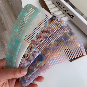 Sheshares Dainty หวีผมอะซิเตทหนาแบบเกาหลีป้องกันไฟฟ้าสถิตย์ขนาดใหญ่หวีแต่งผมได้ตามต้องการ - Product Image 4