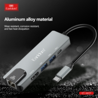 Hub USB C 5 en 1 Earldom avec ports USB 3.0 4K, 2 ports USB 2.0 Type A, PD 100W, Type C
