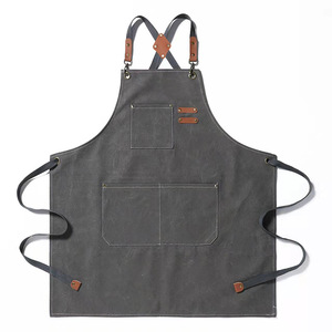 Wholesale Cotton Waterproof Oil <b>Canvas</b> <b>Apron</b> Coffee Milk Tea Shop Waist for Home Kitchen Gardening Work - Product Image 1