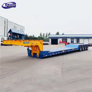 ALEEAO China Frontlader 3 Achsen 50t 55 Tonnen Bulldozer Lowboy niedriges Bett niedrige Liegestelle Konkaven-Bauch-Semi-Auflieger zu verkaufen
