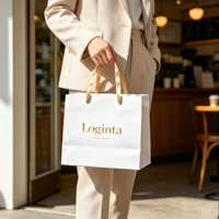 Sac en papier d'emballage pour bijoux de luxe en carton de qualité supérieure avec logo imprimé personnalisé