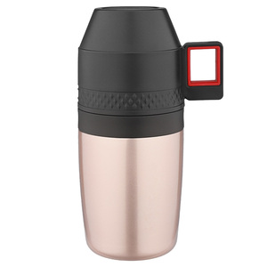 Machine à café manuelle portable en acier inoxydable isolée <span class=keywords><strong>avec</strong></span> filtre à goutte à dose unique et <span class=keywords><strong>broyeur</strong></span> intégré - Product Image 3