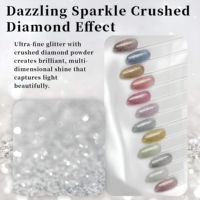 TRIONE Hema Free No Wipe Top Coat Glitter Crystal Diamond Top Gel Longue Durée Haute Brillance UV Vernis À Ongles Marque Privée