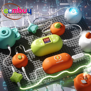 어린이를위한 만화 모양의 회로 구축 게임 DIY 전자 블록 과학 교육 플레이 세트 - Product Image 2