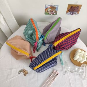 Retro Plaid Gingham Eco-Friendly Soft Reusable Cotton Fabric <b>Backpack</b> Multi-functional Travel Makeup Storage Foldable Portable - Product Image 1