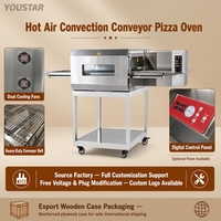 Four à pizza électrique à bande transporteuse, four à convection à air chaud multifonctionnel pour pizza, ailes de poulet, hamburgers, steak LM 18Q
