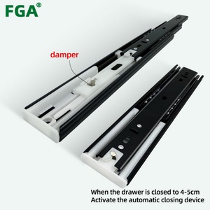 Correderas de cajón modernas FGA de 45 mm con rodamientos de bolas, cierre suave y extensión total para muebles de cocina, apartamentos y salas de estar - Product Image 4