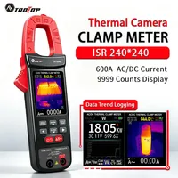 Pinza Amperimétrica Térmica TH104S, 10000 Lecturas, Medición de Corriente CA/CC, Voltaje y Potencia, Pantalla ISR240*240, Herramientas de Inspección Eléctrica