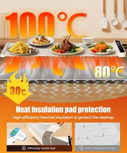 Planche à découper carrée en silicone souple, isolante thermiquement, anti-brûlure, pour la maison, plus fine que une feuille de papier - Product Image 5