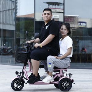 รถสามล้อสองที่นั่งขนาดกะทัดรัดสำหรับผู้หญิง รุ่นพ่อแม่ลูก ใช้พลังงานแบตเตอรี่ลิเธียม 48V มอเตอร์ฮับหน้า VD28 ดีไซน์กะทัดรัด - Product Image 5