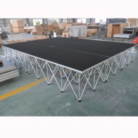 Scène de DJ portable en alliage d'aluminium et contreplaqué, facile à assembler et à démonter - RK-Portable Stage RAK-SQ4I Certifiée CE