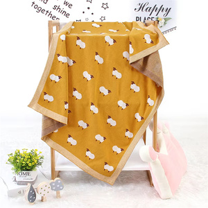 1 pezzo Private Label Baby Boy plaid da neonato graziosi passeggini da bambina appena nati di pecora avvolgono morbida coperta in maglia di cotone per <span class=keywords><strong>neonati</strong></span> - Product Image 5