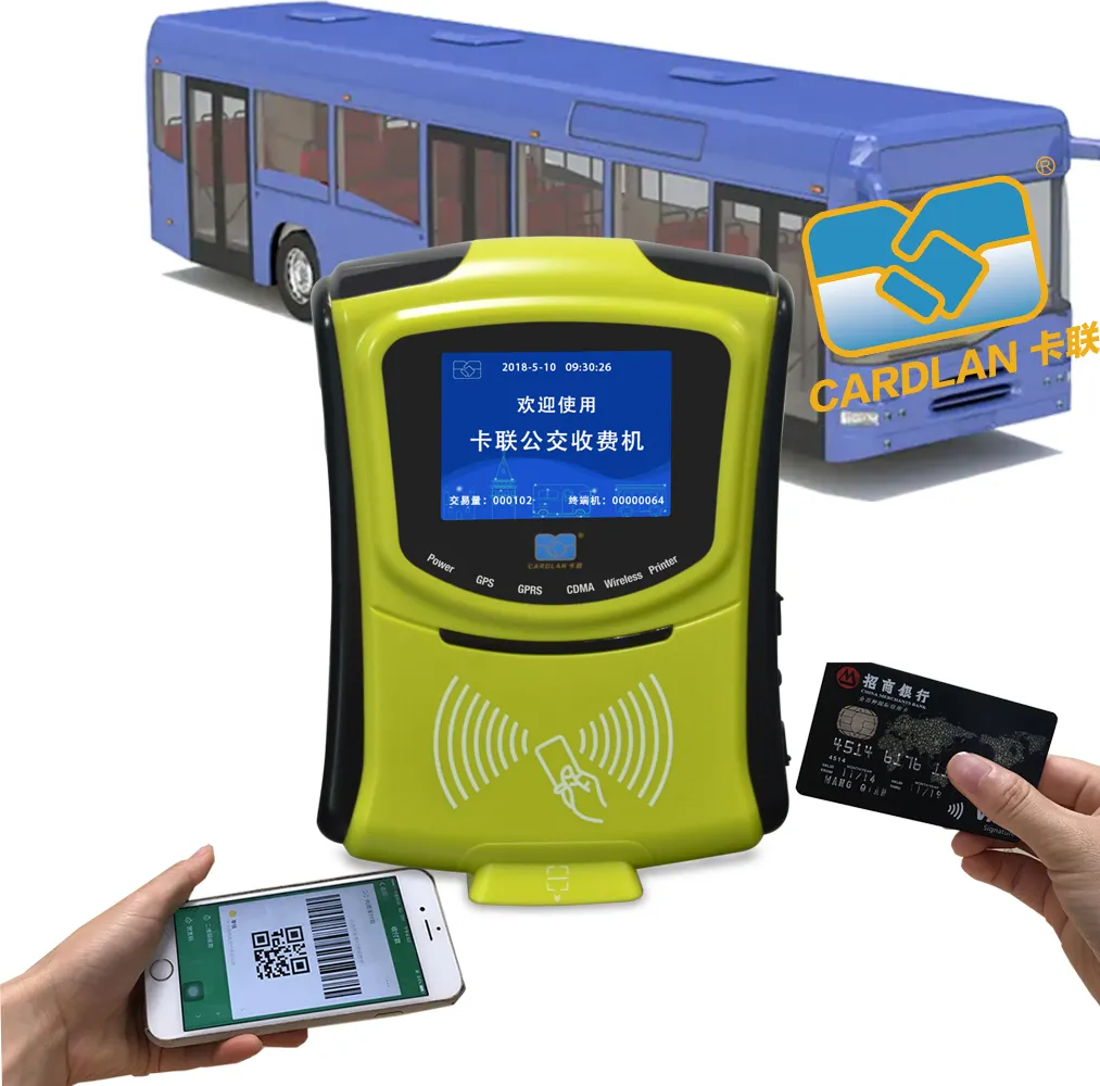 Machine de billetterie de bus de transport Public pour le système de tickets de bus de paiement sans espèces embarqué avec logiciel de gestion