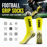 Chaussettes de football personnalisées en gros, 100% coton et nylon, antidérapantes, pour hommes, avec logo personnalisé