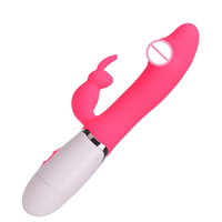 2-in-1 Leistungsstarker Rabbit-Dildo-Vibrator für Erwachsene USB-Stromversorgung G-Punkt Echt Stoßender Vibrator für Frauen