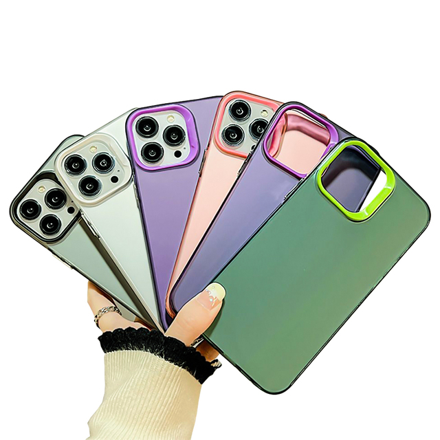 Luxurious Matte IMD Silver Phone Case for iPhone 16 Promax Hard Electroplate Shockproof PC Material Business Design Free Premium
