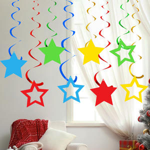 优雅的螺旋纸五角星漩涡悬挂装饰生日派对新颖的派对新奇的螺旋 - Product Image 4