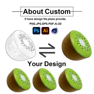 Custom logo Printing Pu Foam Squeeze Kiwi Fruit Shape Antistress Ball Promotional Antistress Toy Gift for Kids - Product Image 5