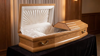 Ataúd de Madera Sólida Estilo Europeo y Americano, Ecológico, Personalizable, para Entierro y Reentierro