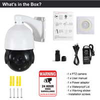 8 mégapixels 4K PTZ caméra avec rotation 20x zoom optique filaire IP POE Extérieure imperméable à l'eau en PTZ caméra deux voies audio