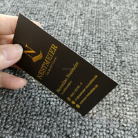 Cartes de visite en carton texturé gaufré personnalisées 500g Argent et noir Marquage à chaud Logo personnalisé