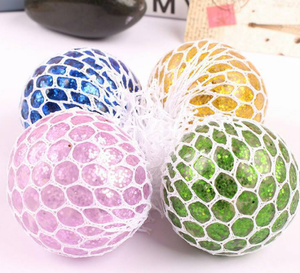 Bola de uva en polvo dorado con ventilación, pellizco infinito, no está mal, magia, juguetes extraños para aliviar el estrés, divertidas cuentas creativas, globos de agua - Product Image 2