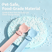 Cuillère distributrice de friandises pour chat, distributeur de friandises pour chat de qualité alimentaire, presse-frites pour chat sans désordre avec boucle