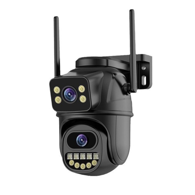 WiFi Wireless 6MP Smart Home Security CCTV Camera 2K HD 2 Lens CMOS Sensor Cloud Memory Card Two Way Audio 350 Wide Angle