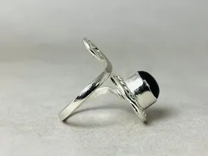 Hot Selling Customize Design 925 Sterling Silver Black Onyx Gemstone Jewelry Handmade Silver Vintage <b>Rings</b> for Gifting Use - Product Image 4