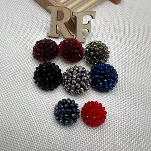 Cổ Điển Thủ công MaY hạt thủy tinh nút tay đính cườm cho quần áo trang trí - Product Image 3