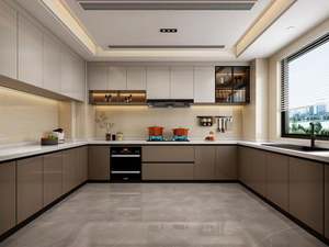 Diseño de Gabinetes de Cocina Modulares de Alta Gama de Fábrica con Materiales Ecológicos, Diferentes Estilos de Decoración Combinados con Isla de Cocina - Product Image 6