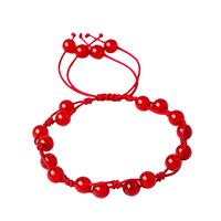 Bracelet de cheville ajustable en agate rouge en gros