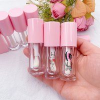 Tubes Vides Transparents de 6ml en Gros pour Gloss à Lèvres Emballage Étiquette Privée Boîte Ronde Tube à Gloss avec Grande Brosse