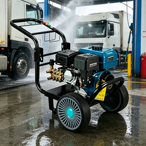 Pompe triplex haute performance GY-AXE-1812 2610 PSI/180 bars 4,2 GPM 10 CV pour lavage de voitures à eau froide, motorisée, puissante, 10 moteurs pour un débit élevé - Product Image 1