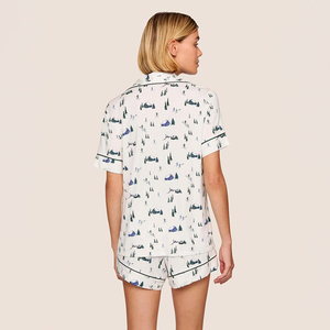 Set di abbigliamento da salotto Oversize in <span class=keywords><strong>pigiama</strong></span> da <span class=keywords><strong>donna</strong></span> in <span class=keywords><strong>cotone</strong></span> di bambù biologico personalizzato 2 pezzi in <span class=keywords><strong>pigiama</strong></span> da <span class=keywords><strong>donna</strong></span> - Product Image 3