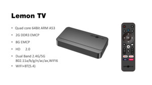 New L1 L2 Lemon TV Box 4K HDR Voice Control <strong>Android</strong> TV Set-Top Box with Dual Band Wi-Fi <strong>Free</strong> ATV Launcher and Watch <strong>Apps</strong> - Product Image 6
