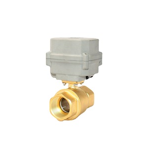 Vanne à boisseau sphérique électrique Tonhe DN32 en laiton fileté, vanne de régulation d'eau à deux voies, type interrupteur droit - Product Image 5