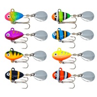 Offre Spéciale métal Mini Vibration pêche lure12g 5cm VIB dur appât avec cuillère immergé rotatif paillettes bionique appât leurre de pêche