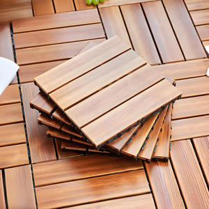 Plancher en bois massif naturel pour extérieur, revêtu d'huile, durable, 30*30*2.3cm, pour terrasse, balcon - Product Image 6