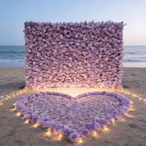 DKB Wholesale Artificial Beautiful 10X10ft Big Size 5d Pink Blush Flower Wall Wedding Decorations Backdrop - Product Image 1